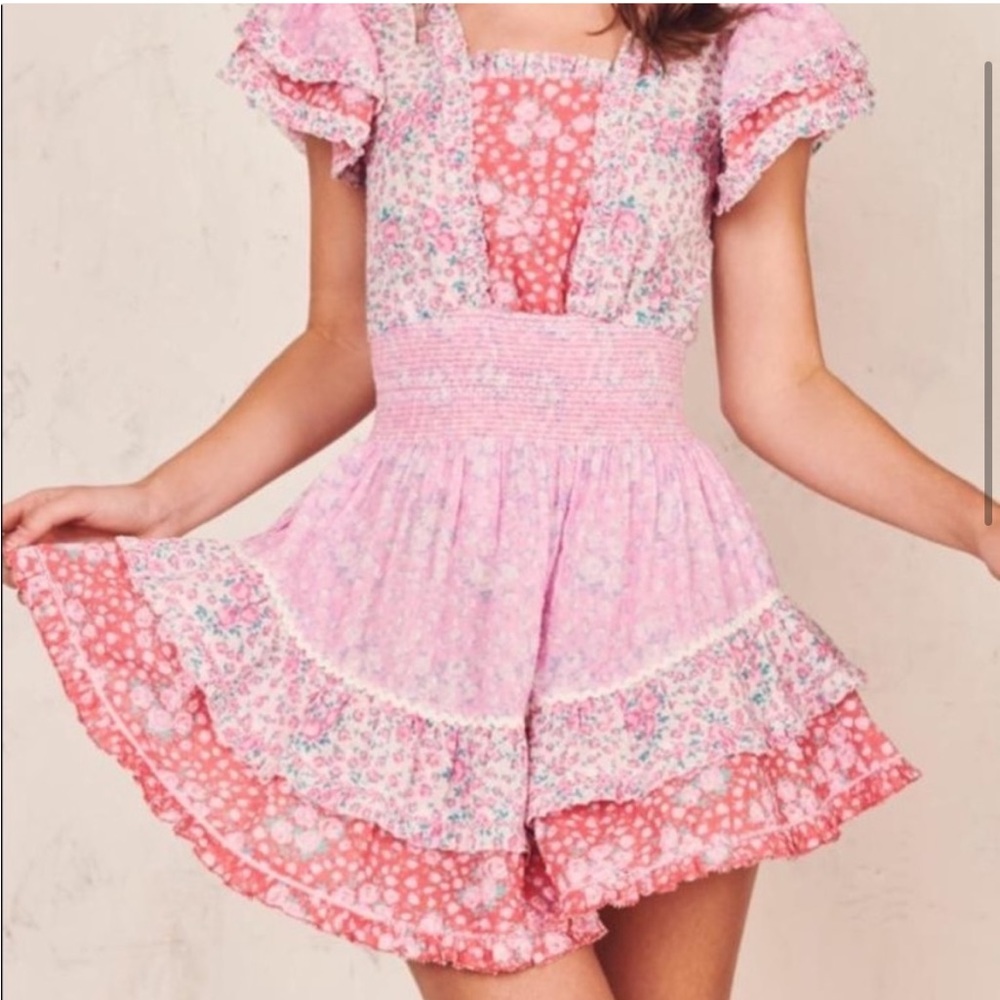 Loveshackfancy Stanton Strawberry Patchwork Ruffl… - image 3